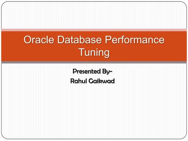 Oracle Database Performance Tuning | PPT