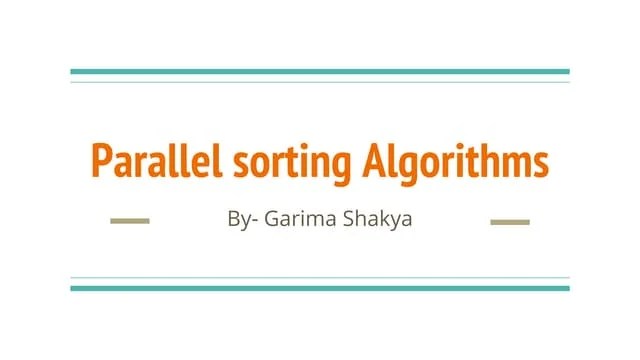 Parallel Sorting Algorithms | PDF