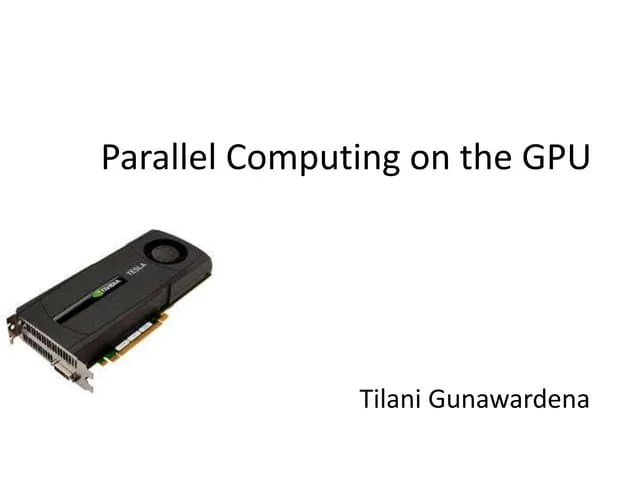 GPUs Vs CPUs For Parallel Processing | PDF