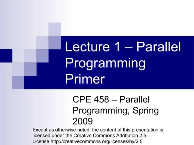 Parallel Programming Primer | PPT