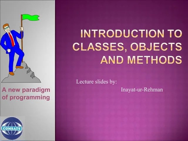 Classes, Objects And Methods | PPT
