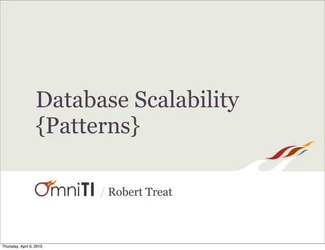 Database Scalability Patterns | PDF