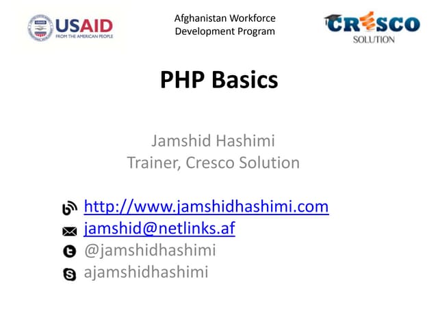 Php Basics | PPTX