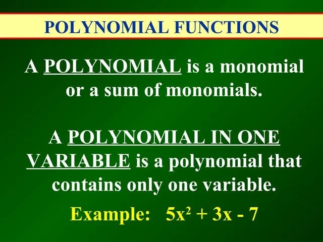 Introduction To Polynomial Functions | PPTX