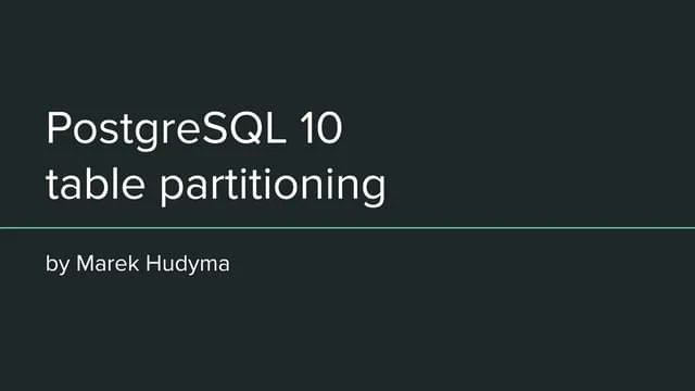 Postgre Sql 10 Table Partitioning | PDF