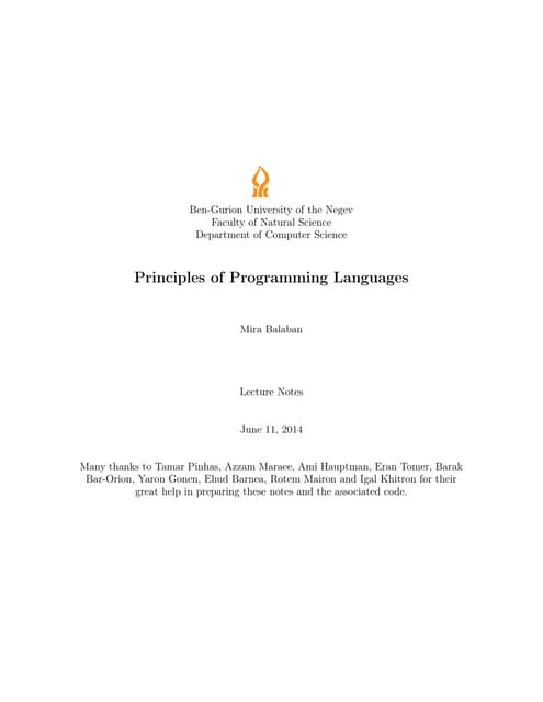 Principles Of Programming Languages | PDF