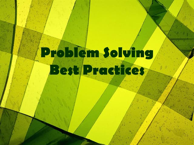 Problem Solving Techniques Pptx