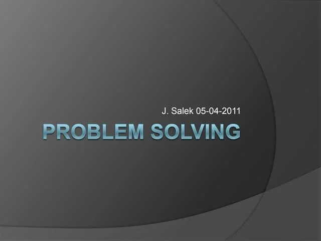 Problem Solving Techniques | PPTX