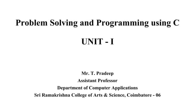 Problem Solving And Programming Using C.pdf