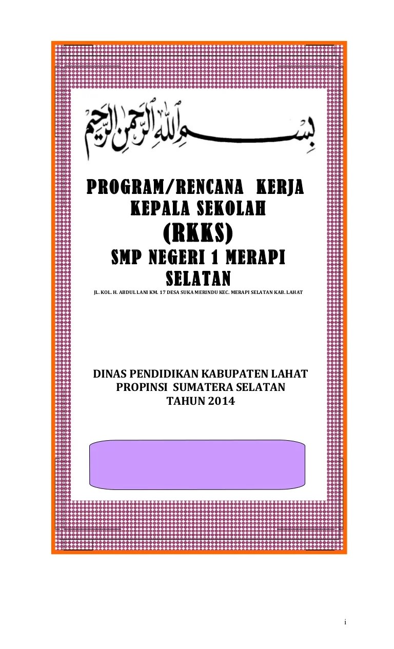 Banksoalujianmadrasah Proram Kerja Wakasek Sarana Prasarana Smp 2018 2019 