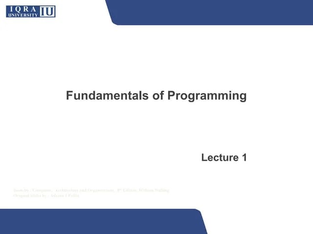 Programming Fundamentals - Lecture 1.ppt