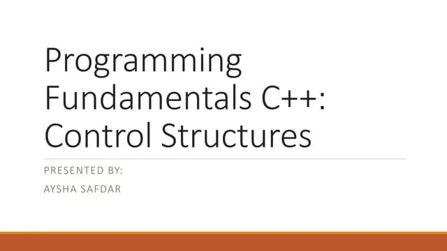 Programming Fundamentals In C++ Structures | PPT