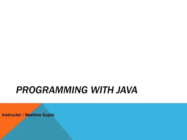 A Basic Java Programming And Data Type.ppt