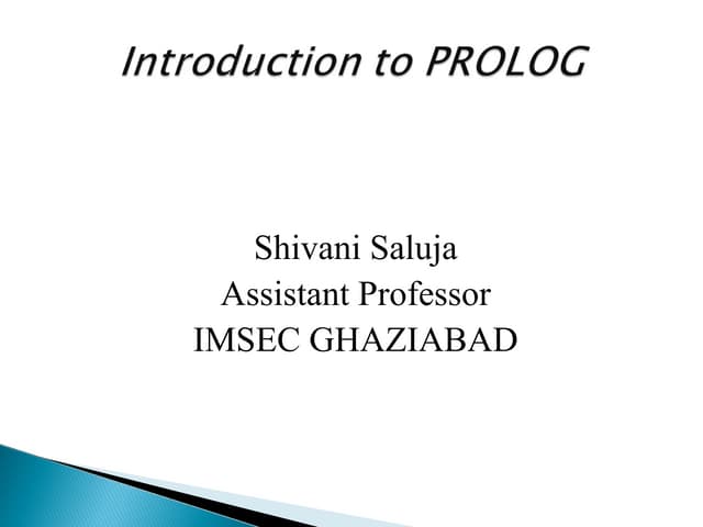 Prolog Basics | PPT