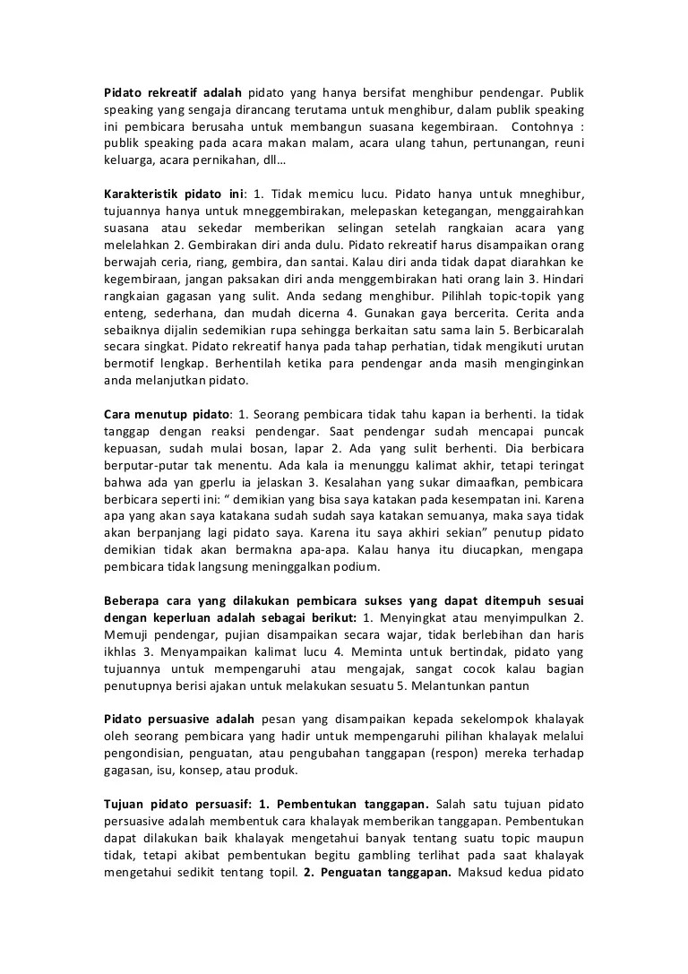 Contoh Pidato Persuasif Pendidikan Lingkungan Tema Lainnya 