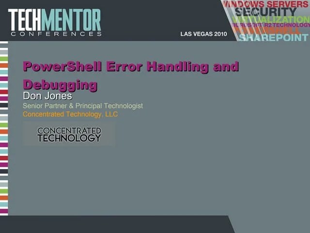 PS Error Handling And Debugging | PPT