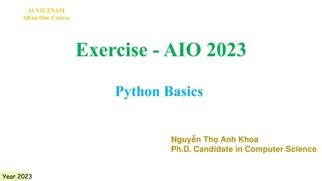 Python Basics Ta Module 1 For Skill Advancement Pdf