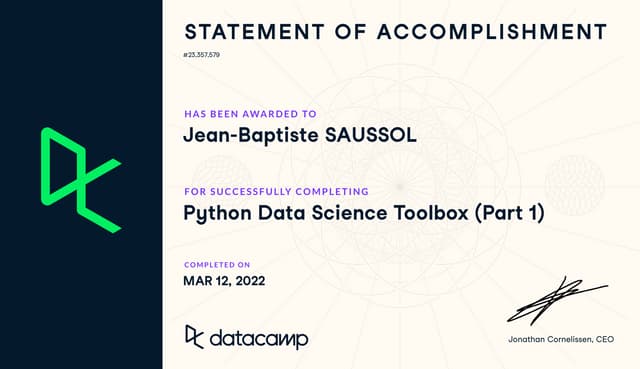 Python Data Science Toolbox (part 1) | PPT