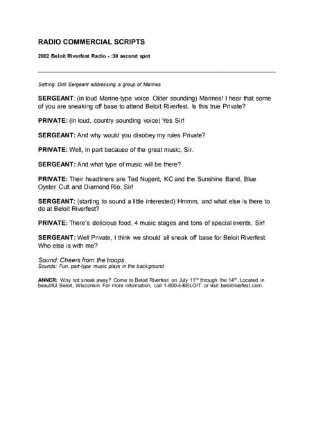 Fm Radio Program Script Pdf