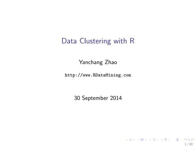 Data Clustering With R | PDF