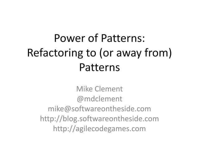 Design Patterns And Refactoring | PDF | Programming Languages | Computing