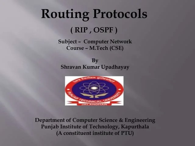 Routing Protocols | PPTX | Computer Networking | Computing