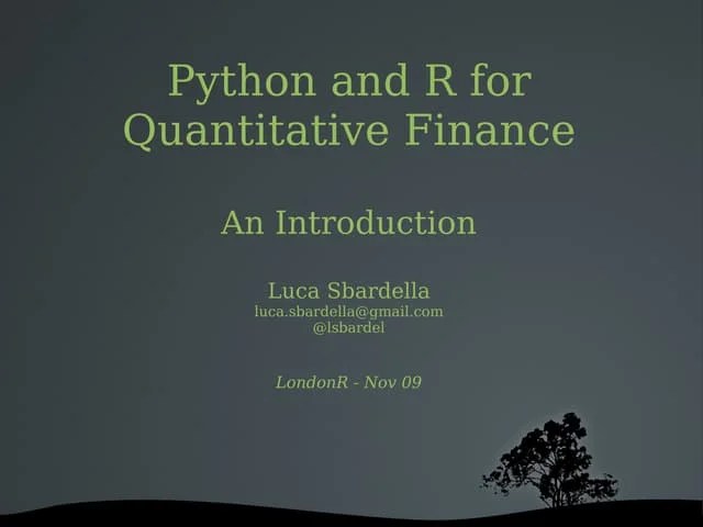 Python And R For Quantitative Finance | PDF
