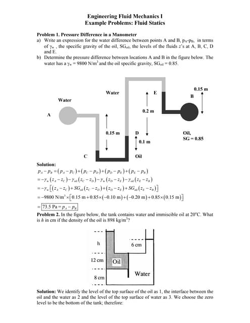 3 Hydrostatic Force Tutorial Solution 1 Pdf