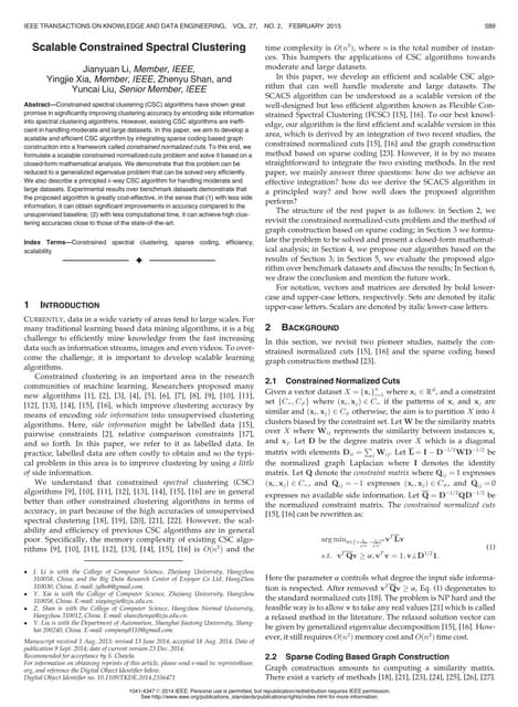 Scalable Constrained Spectral Clustering | PDF