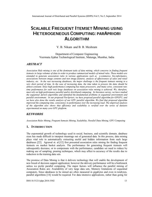 Scalable Frequent Itemset Mining Using Heterogeneous Computing Par ...