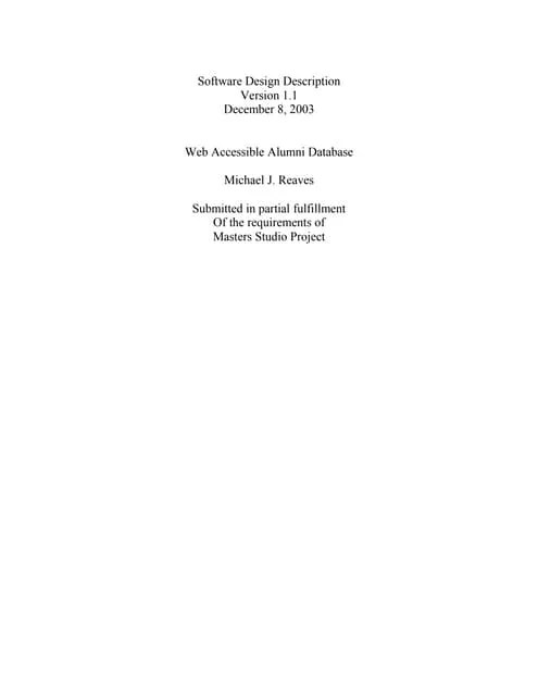 High Level Design Document Template Docx