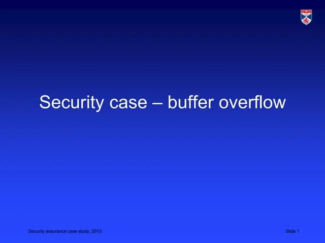 Security Case Buffer Overflow | PPT