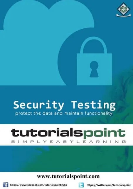 Security Testing Tutorial Pdf