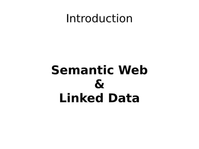 Semantic Web Introduction | ODP