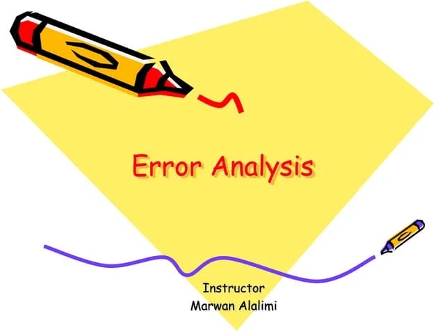 Error Analysis Pptx