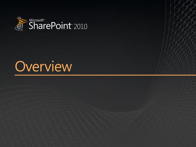 SharePoint 2010 Overview | PDF