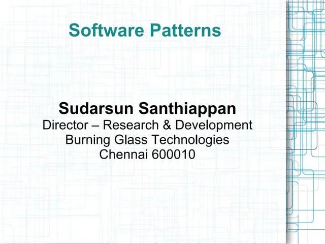 Software Patterns | PPT