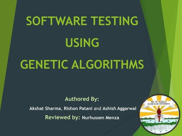 Software Testing Using Genetic Algorithms | PPT