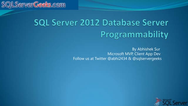 Sql Server2012 Enhancements Pptx