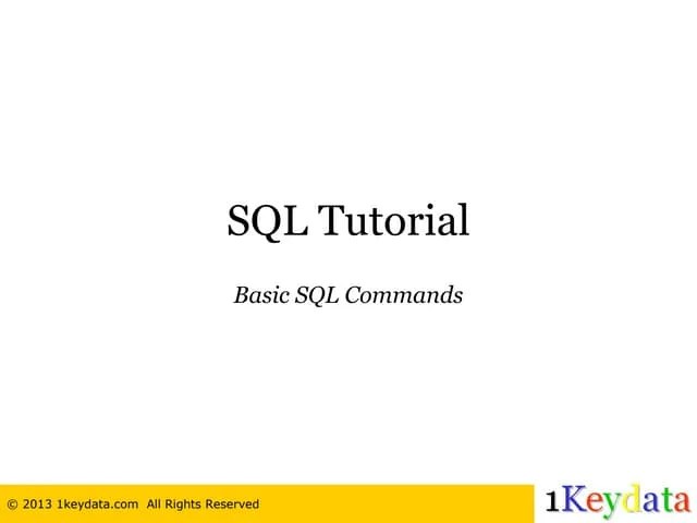 SQL - Structured Query Language Introduction | PPTX | Databases ...