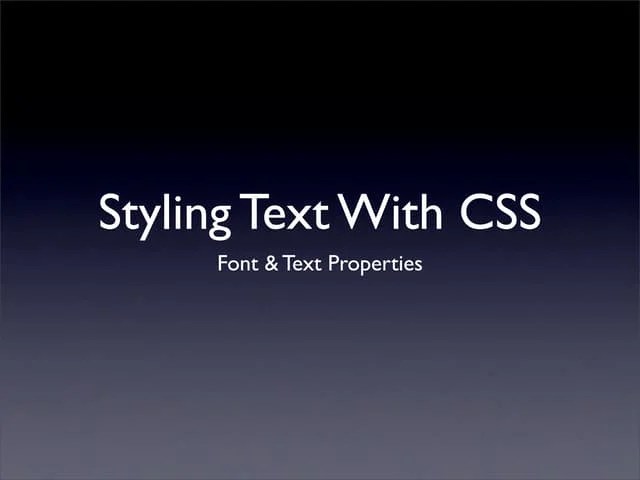 Styling Text With CSS | PDF