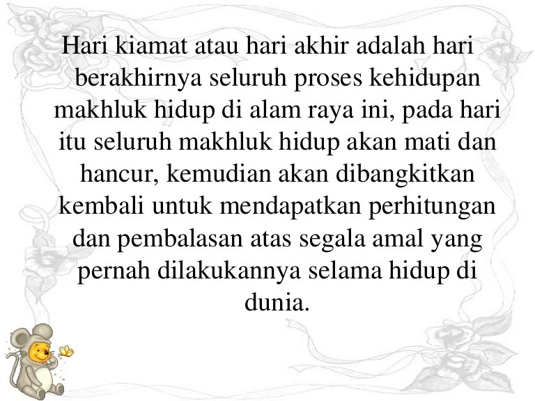 Hari Kiamat Pengertian Jenis Dan Tanda Tandanya 
