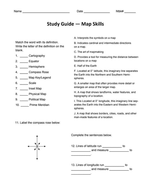 Map Skills Study Guide KEY PDF PHPAPP02 Thumbnail.
