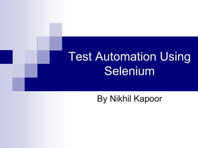 Automation Testing Using Selenium | PDF