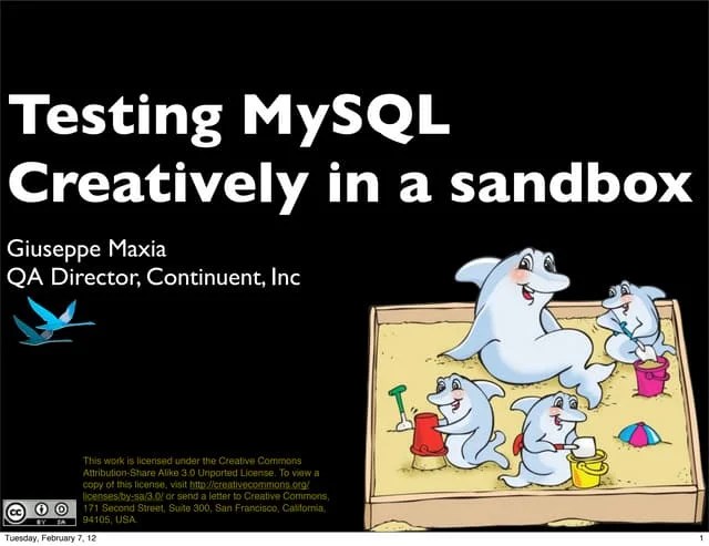 Testing Mysql Creatively In A Sandbox | PDF | Databases | Computer ...