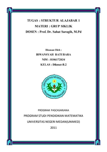 Belajar mengajar serta materi dan kurikulum untuk bidang matematika. Grup Permutasi