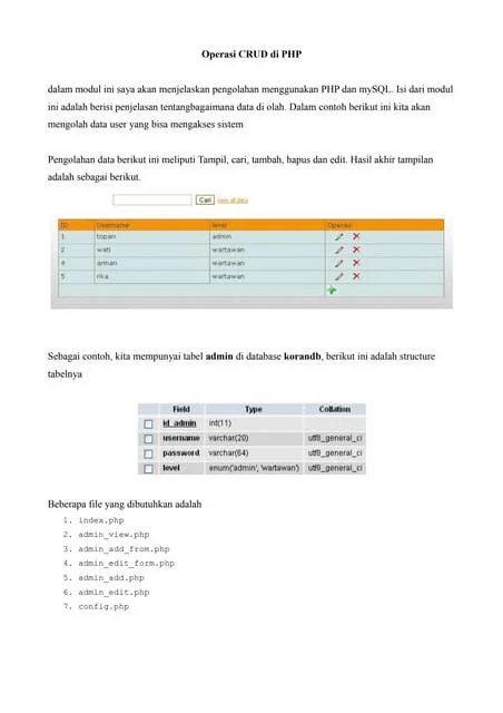 Tutorial Crud PHP | PDF