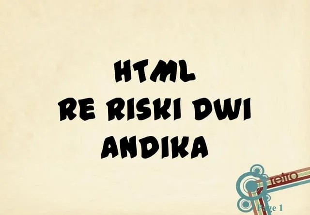Tutorial HTML | PPT