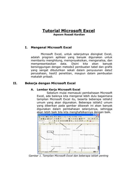 Materi Microsoft Excel Ppt