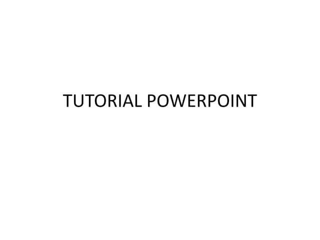Tutorial Powerpoint | PPSX